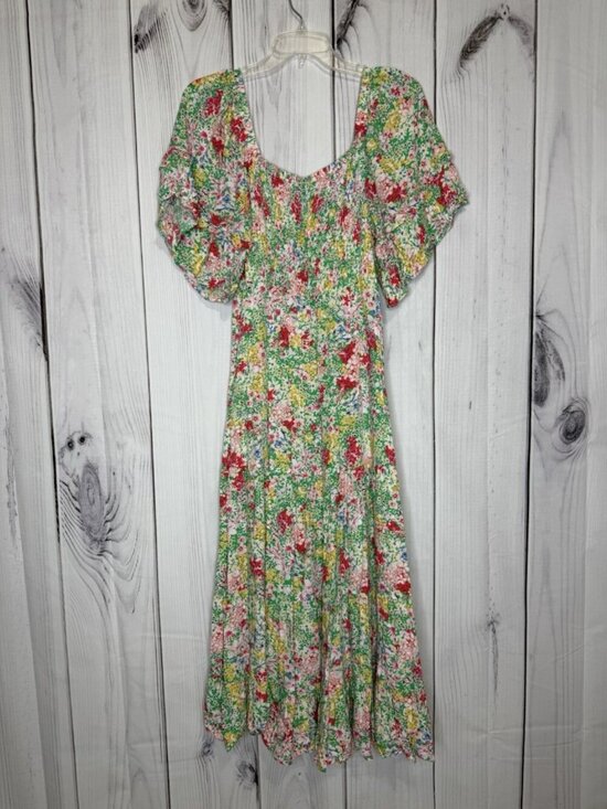 Gigio Dresses & Skirts - Gigio USA Floral Smocked Maxi Dress Sz M Rayon Boho Fairycore Coquette